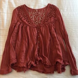 Burnt Orange Free People Top
