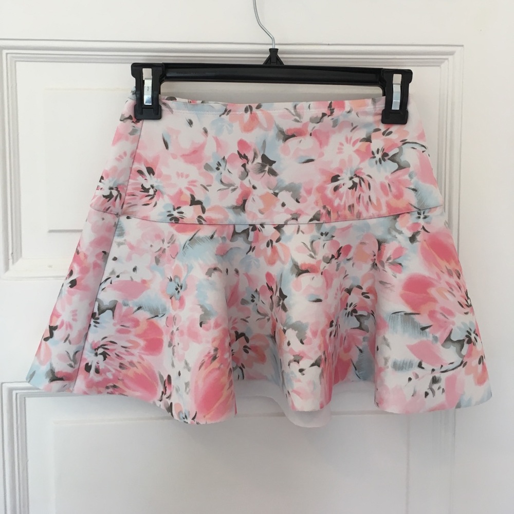 Pink flowery skirt