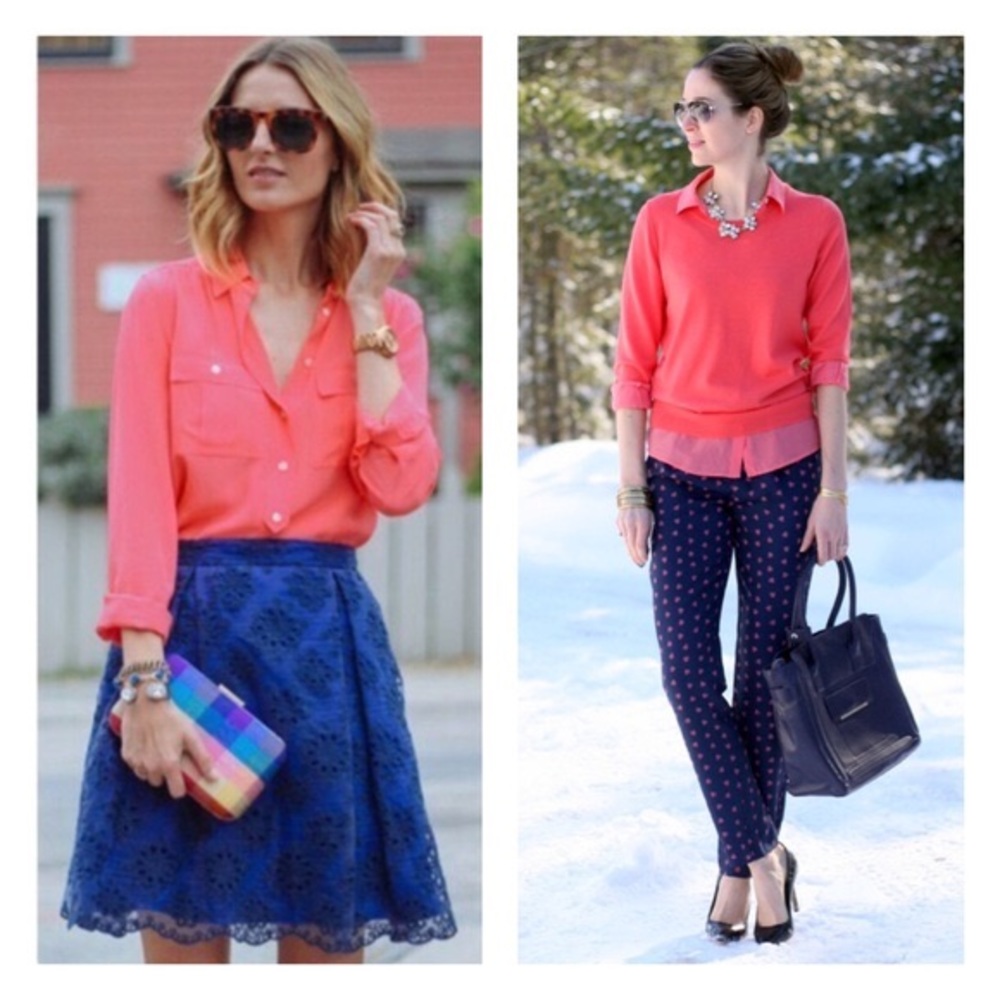J Crew 100% Silk Blyth Button Down