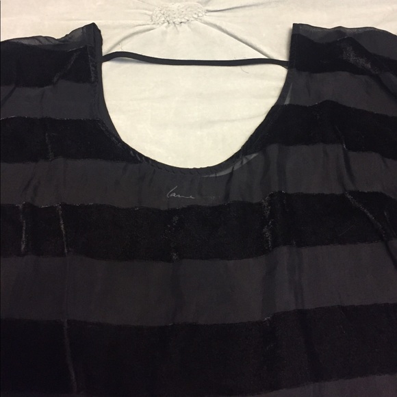 Lane Bryant black top with velvet - Picture 2 of 7