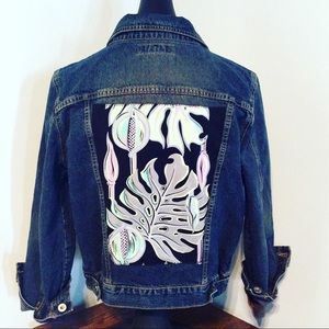 Hula Girl Hippy Festival Jean Jacket!