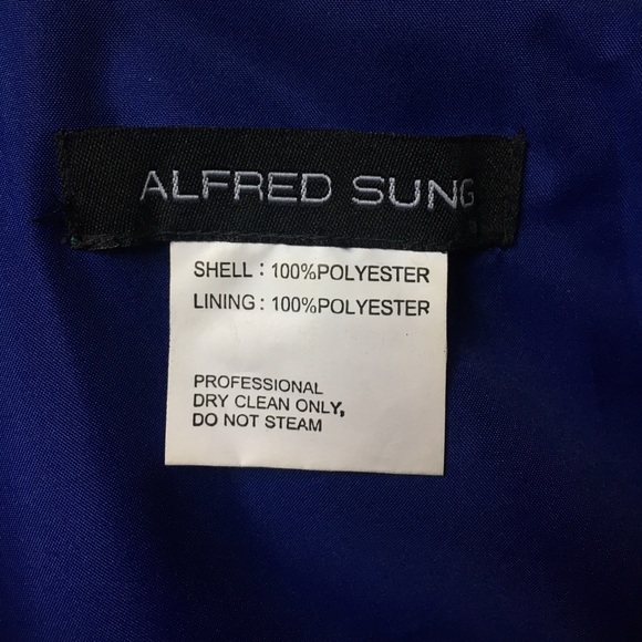 Metallic blue strapless cocktail dress - Picture 4 of 7