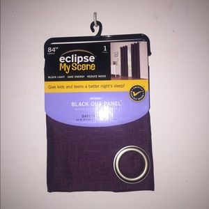 Plum colored black out curtain 84"