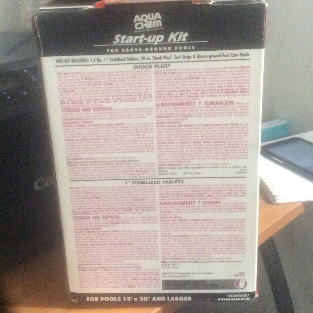 Aqua Chen start up kit for pool