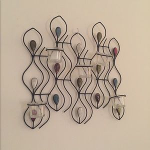 Decorative candle holder for wall