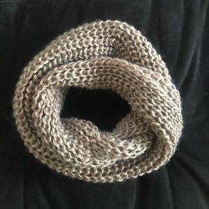 Camel Knit Infinity Scarf