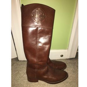 Tory Burch brown riding boots
