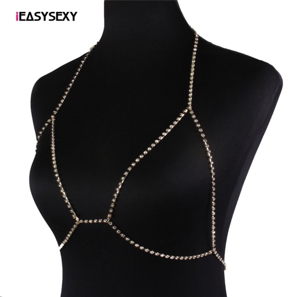 Bustier Party Gold Rhinestone - Picture 2 of 3