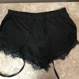 Zara dressy XS black shorts with lace bottom