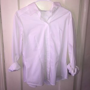 White button up long sleeve shirt