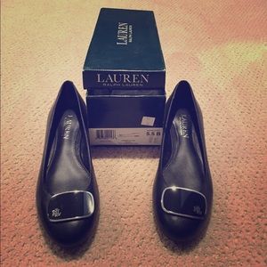 Ralph Lauren Black Flats