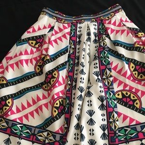 Anthropologie Champagne & Strawberry Skirt M