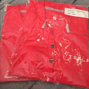 Tesla Women's Red Polo