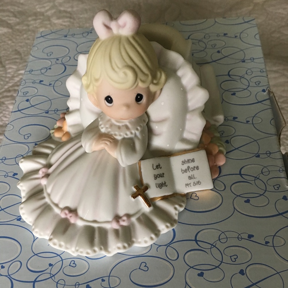 Catholic Baptism Baby Girl Candleholder