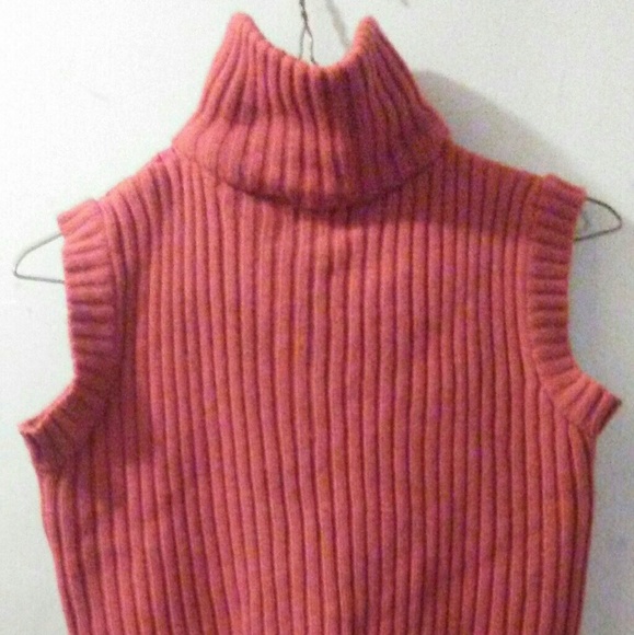 VINTAGE Orange Sweater Vest - Picture 3 of 4