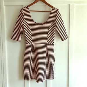 black and white striped dress by maison jules