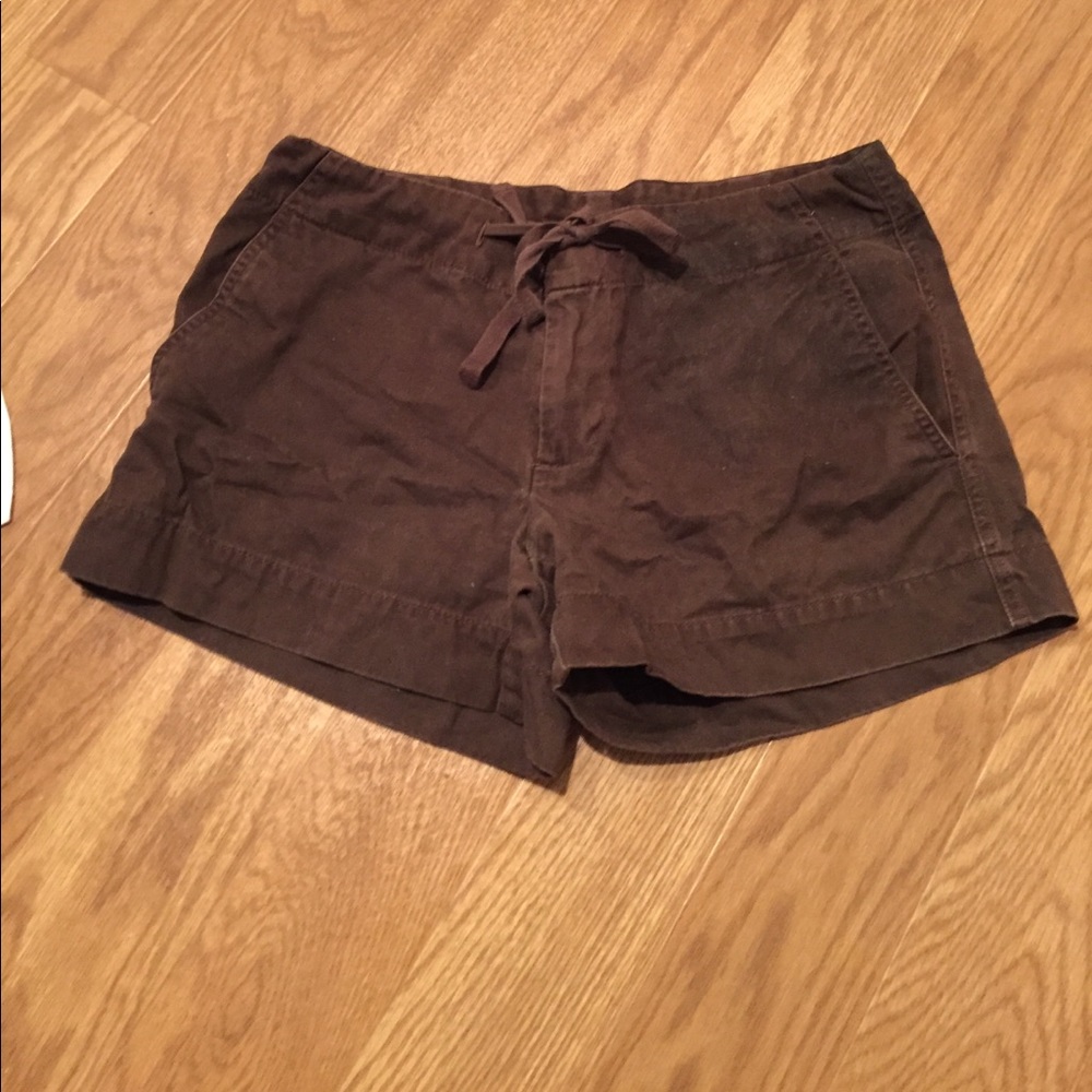 Women's brown cotton shorts
