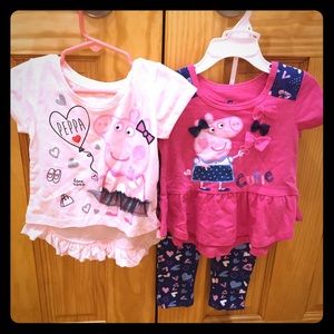 Peppa Pig outfit and tshirt new with tags