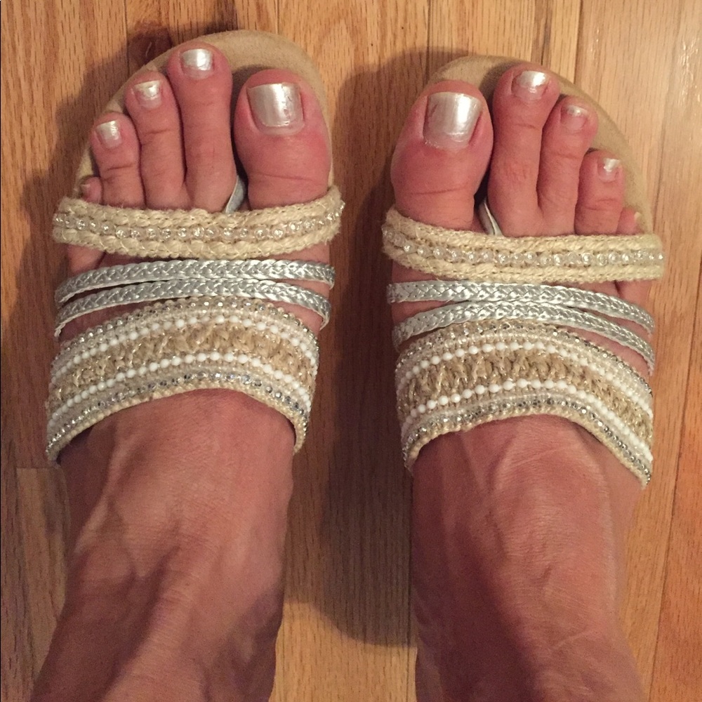 Comfy Wedges. With cork wedge heel