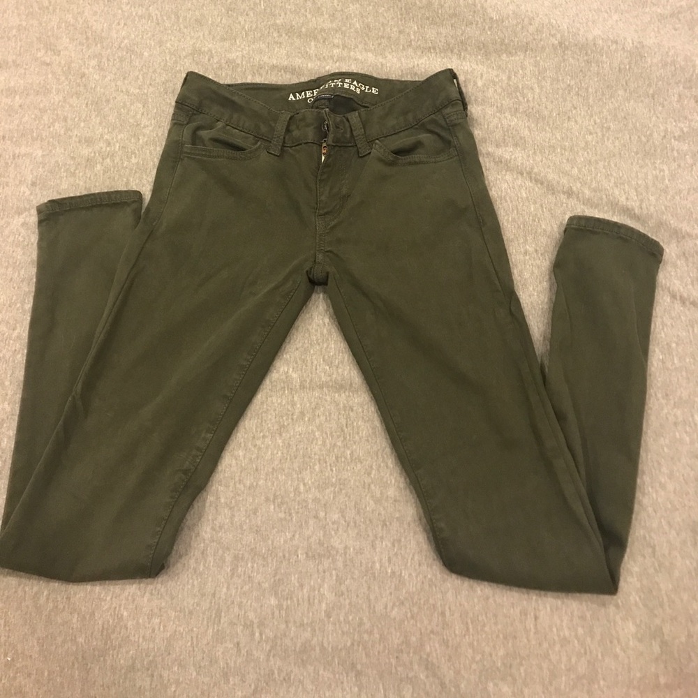 Olive green jeggings