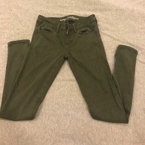 Olive green jeggings