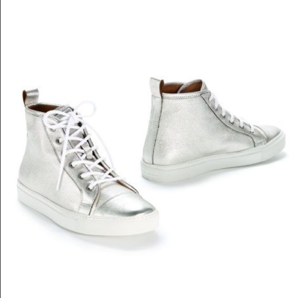 Ralph Lauren Silvana metallic sneaker