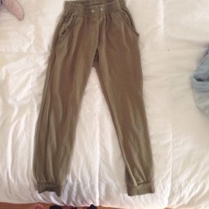 Navy green sweat pants