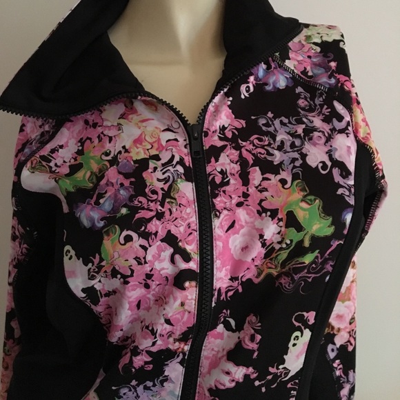 🎉HP🎉Cynthia Rowley Floral zip up M - Picture 1 of 4