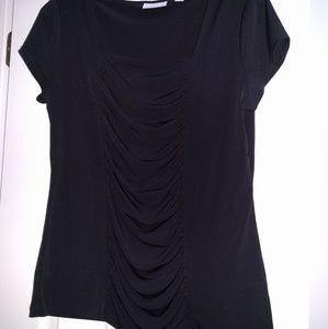 Black Ruched Panel NY&Co top