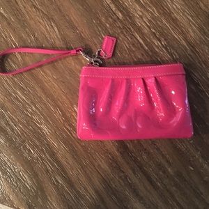 Pink Coach Wristlet