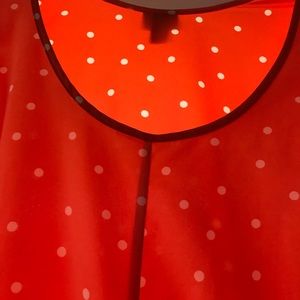 Orange polka dot dress