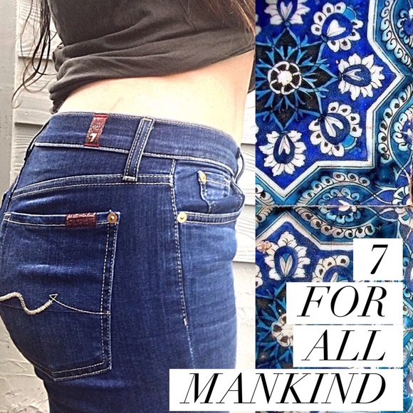 7 For All Mankind Cropped Gwenevere Jeans - Picture 1 of 5