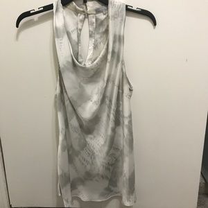 Gray and white tank top