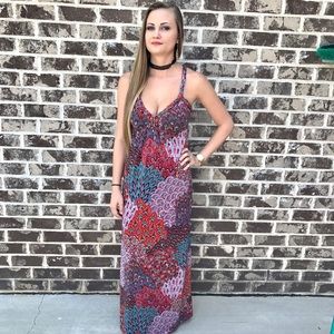Bold Colorful Maxi Dress