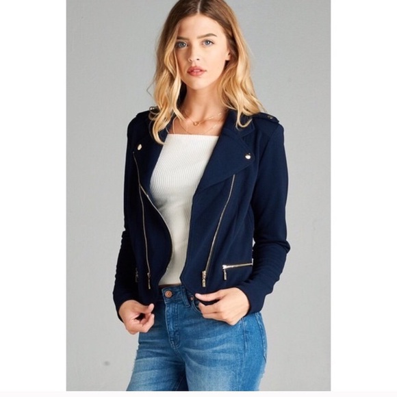 HOST PICK! ❤️Navy Moto Jacket 🔥🔥 - Picture 1 of 1