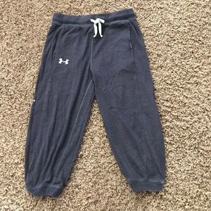 Capri length under armor sweatpants.