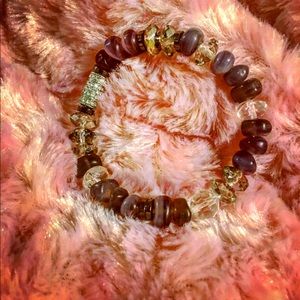 Purple Stone & Gem Bracelet from Chicos