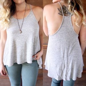 Tan tank top.