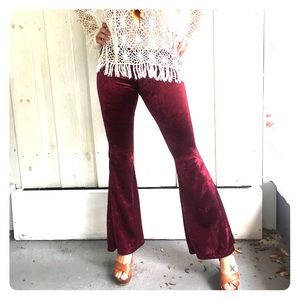 Vintage velvet bell bottoms