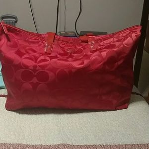 Red Coach Getaway Bag