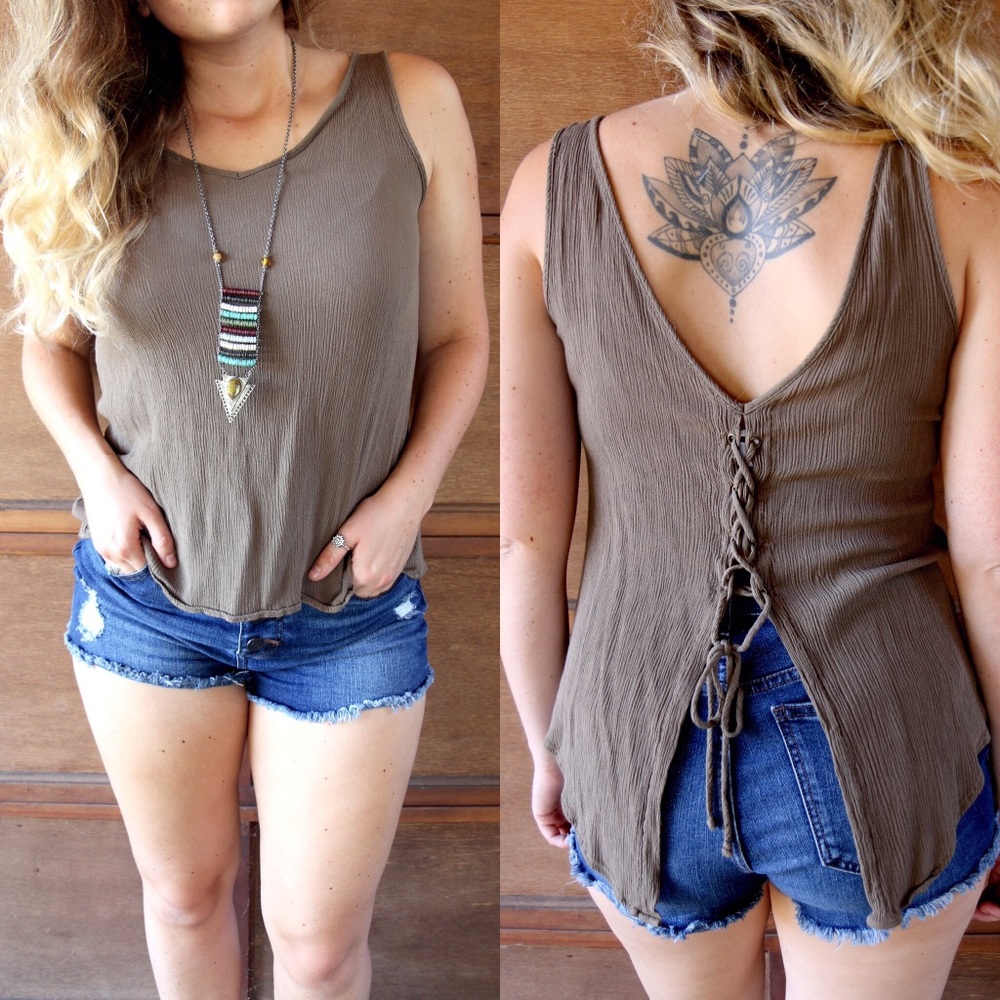 Green tank top
