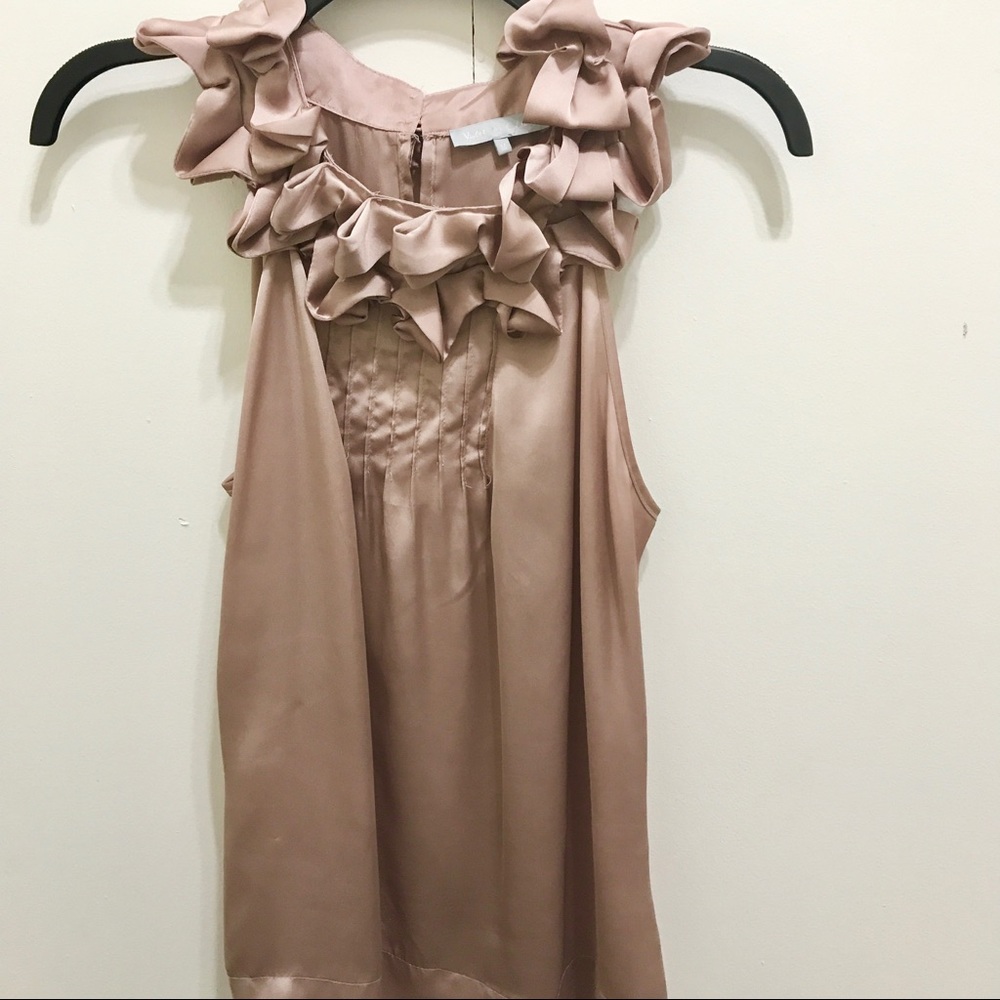 Mauve silky tank top blouse medium