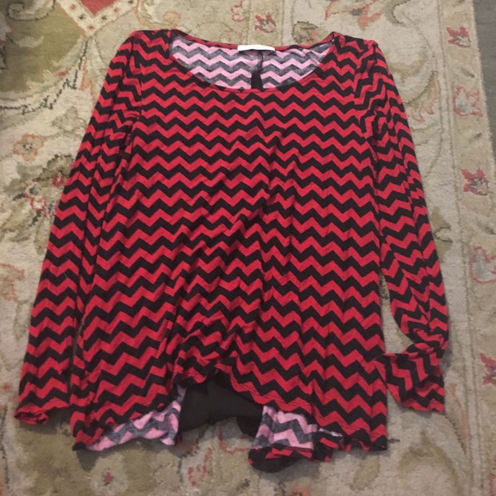 Red and black shirt