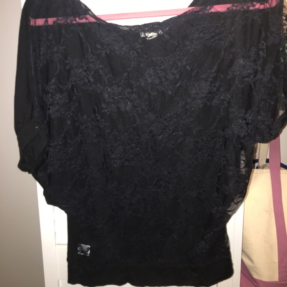 Lace back shirt