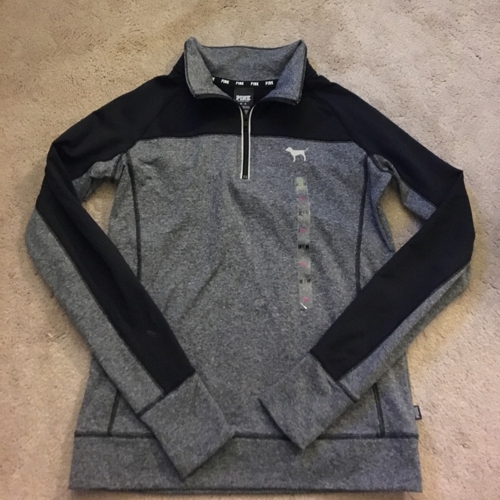 PINK half-zip, brand new with tags