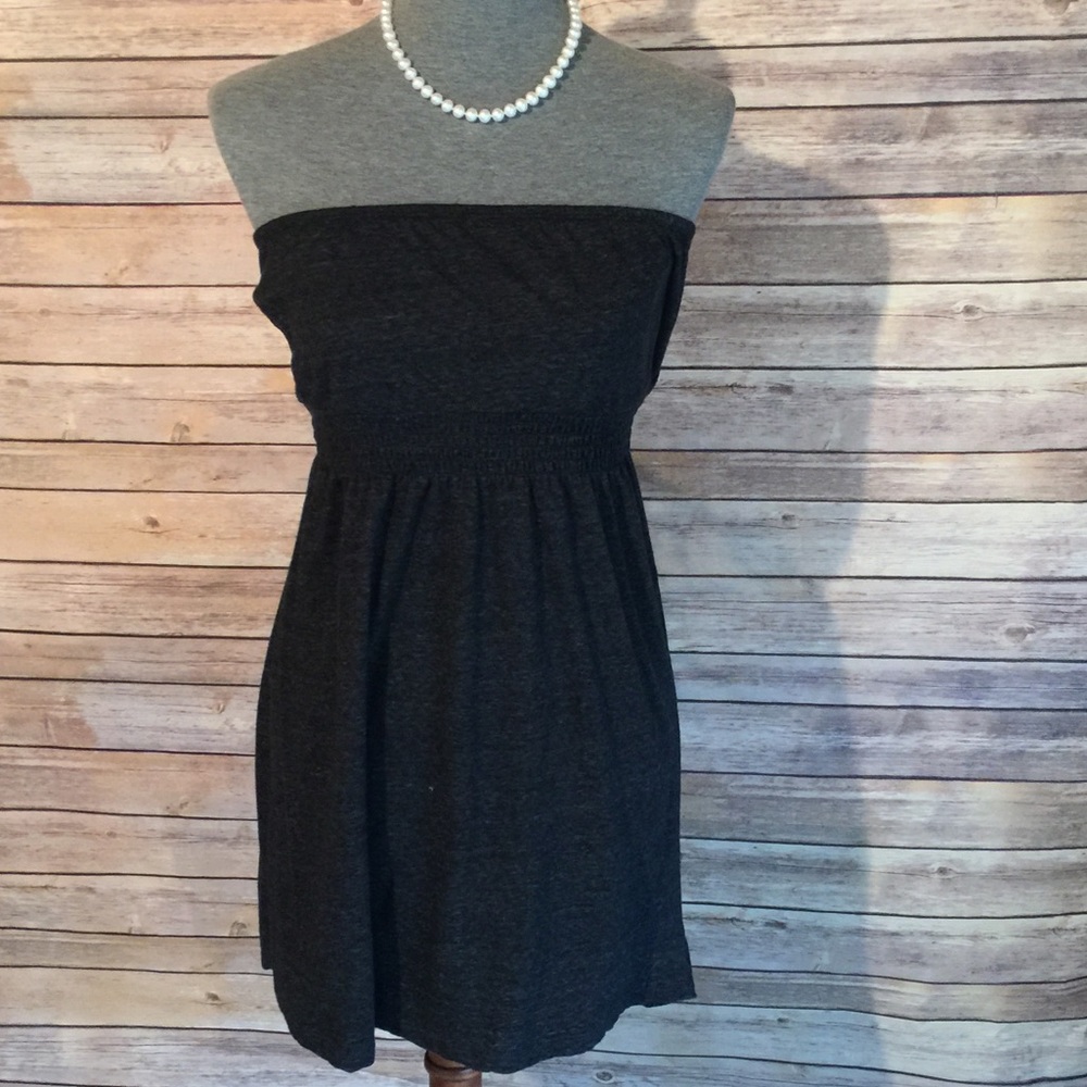 Strapless Heather Grey Dress/ Cover-Up