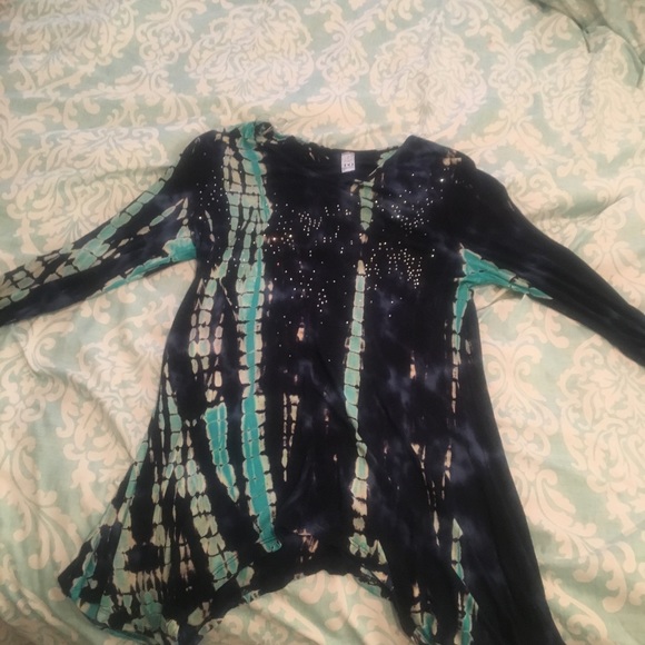 short blue dress - Picture 2 of 3