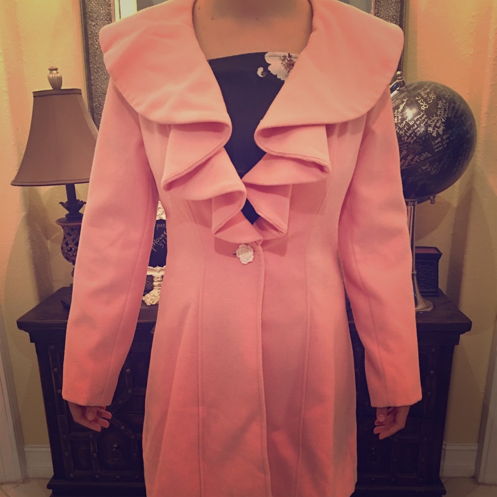 Vintage style pink coat