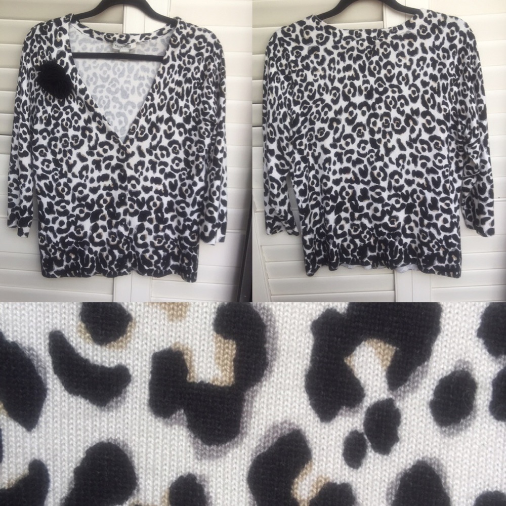 White House Black Market animal print sweater