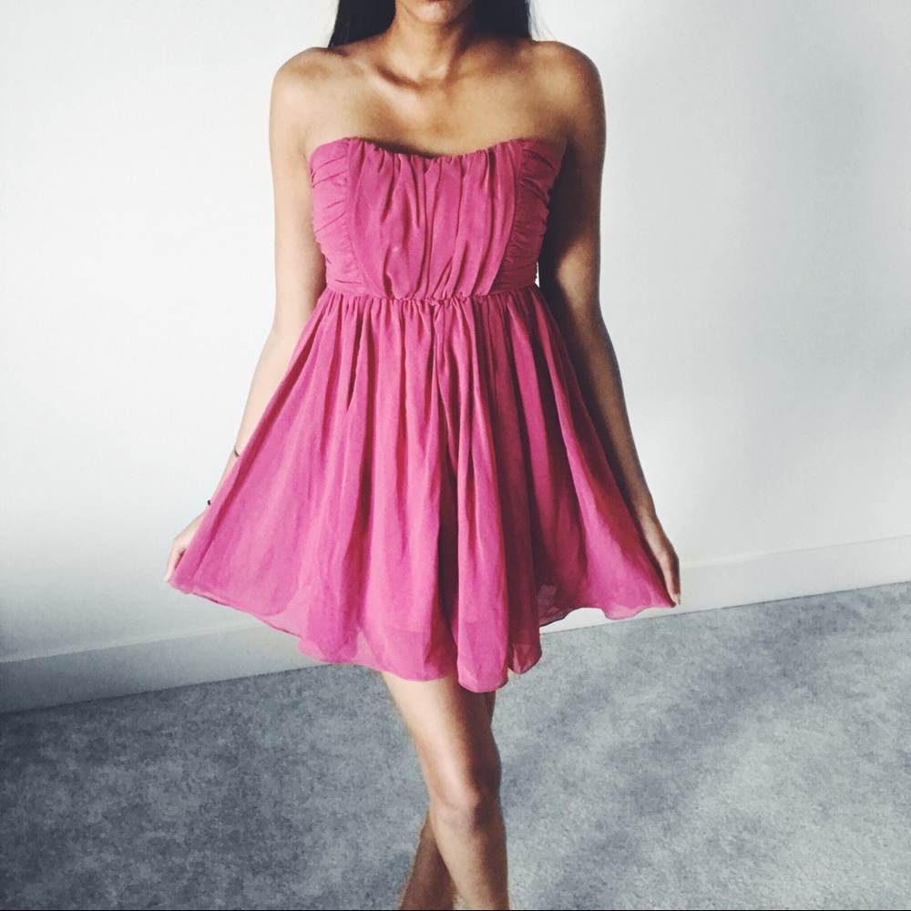 SALE ✂️ LUSH | Blush Pink Chiffon Dress